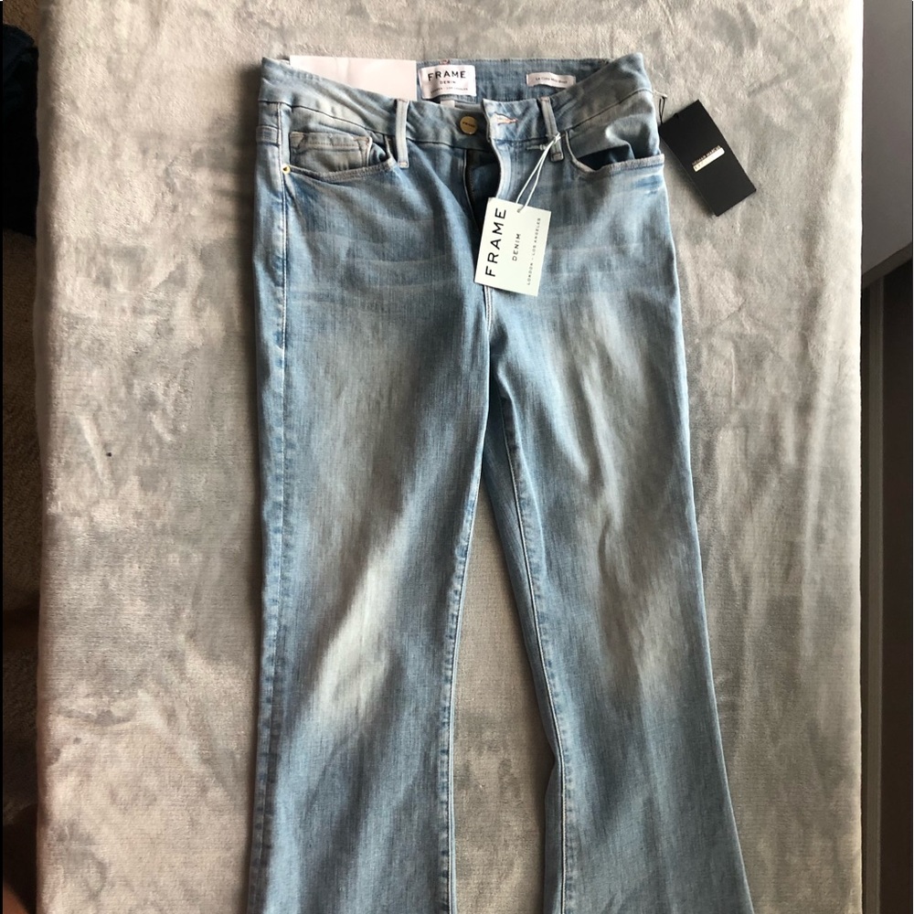 FRAME fringe cropped jeans